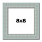 Square Refined Blue Picture Frame - UV Acrylic, Foam Board Backing, Hanging Hardware